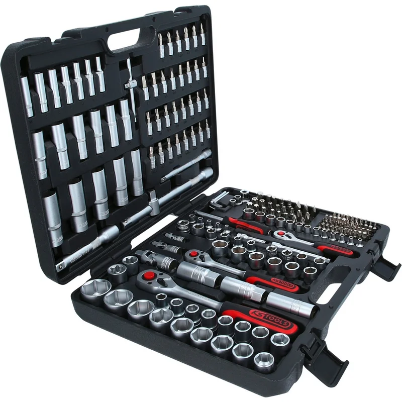 KS Tools 1/4 3/8 1/2 Socket Wrench-Set 195-pie.