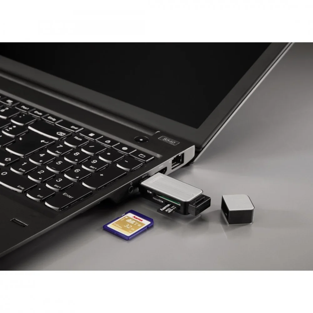 Hama Usb 3.0 Multi Card Reader Sd / Microsd Alu Bl