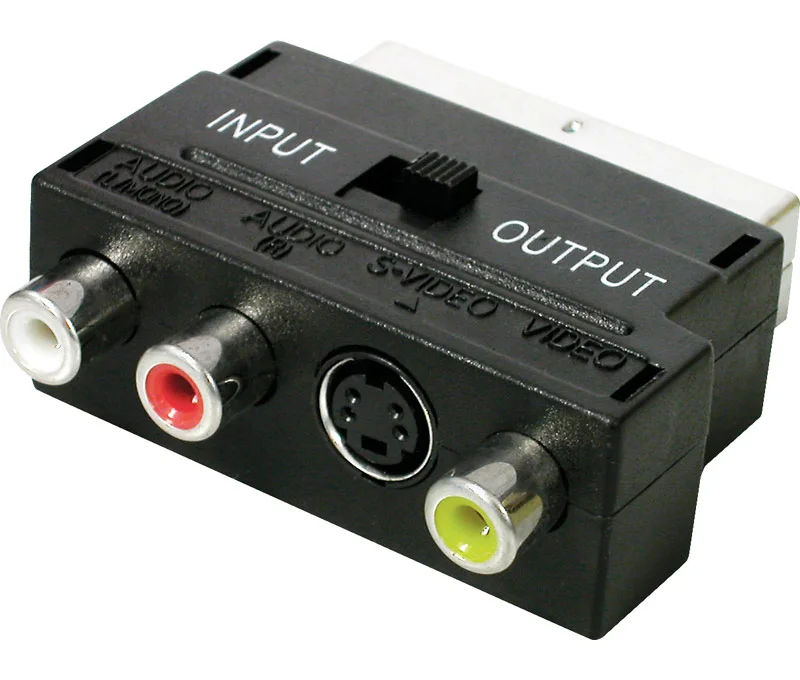 Euro Macho a 3 Rca Hembra Y S-Video Hembra