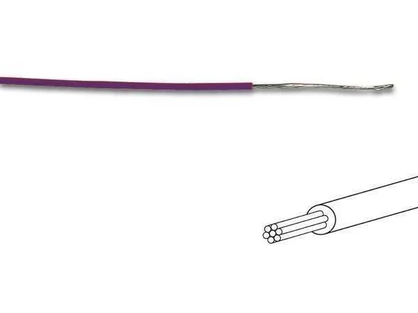 Fio de Ligação -  Ø 1.4 Mm - 0.2 Mm² - Multifilar - Roxo
