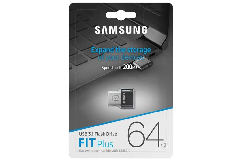Memória Usb 3.1 Samsung Muf-64ab Preto Prateado 64 Gb 