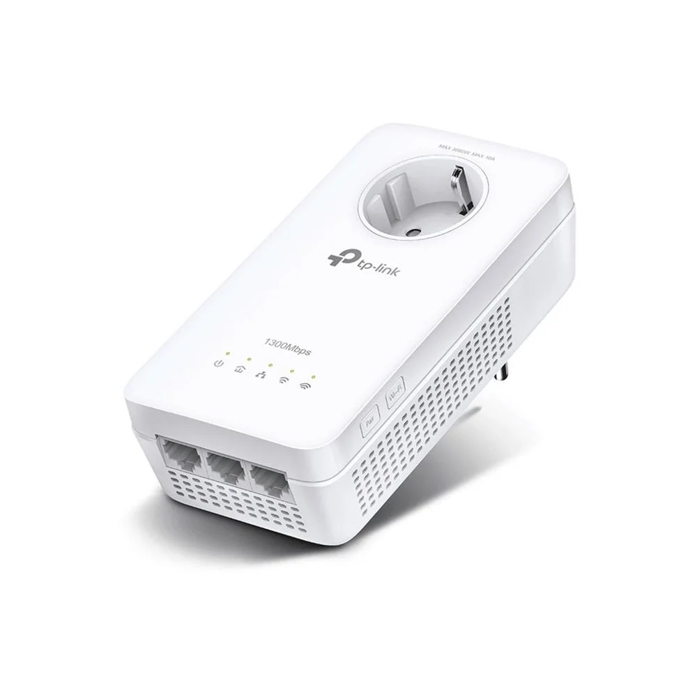 Adaptador Powerline 1300mbps com Ap Wir Ac1200mbps e 3 Portas Rj45 - Tp-Link Tl-Wpa8630p, Pass-Throu