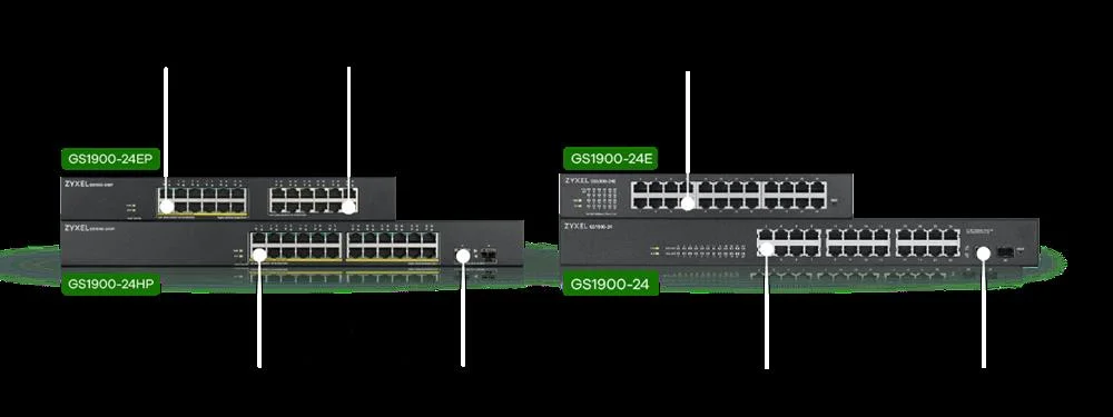Switch Zyxel Gs1900-24ep-Eu0101f