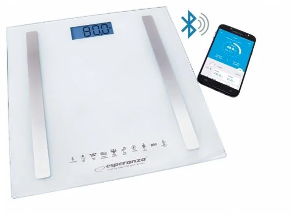 Balança Casa de Banho Esperanza Bluetooth Branca