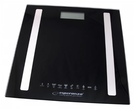 Esperanza Ebs016k Personal Scale Electronic Personal Scale Square Black