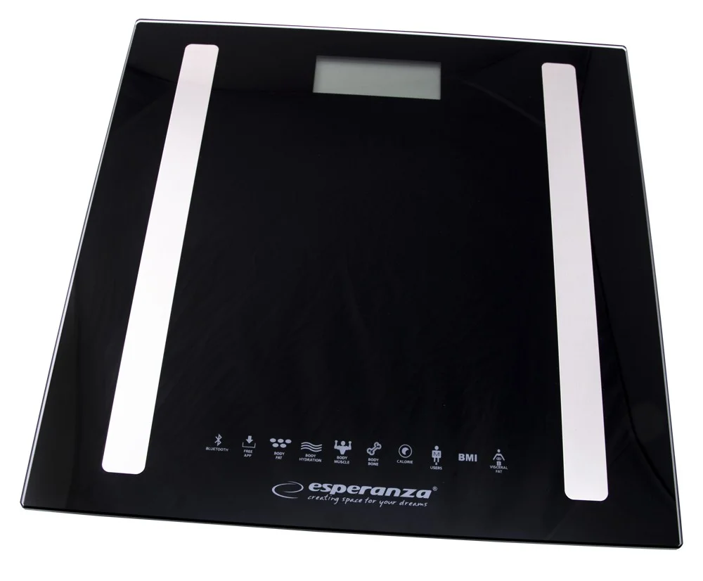Esperanza Ebs016k Personal Scale Electronic Personal Scale Square Black