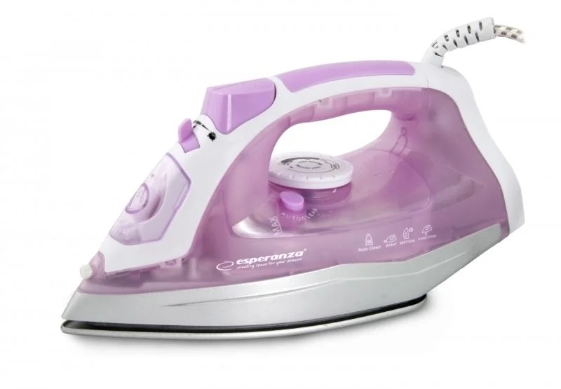 Ferro Engomar Vapor Esperanza 2400 W Roxo e Branco
