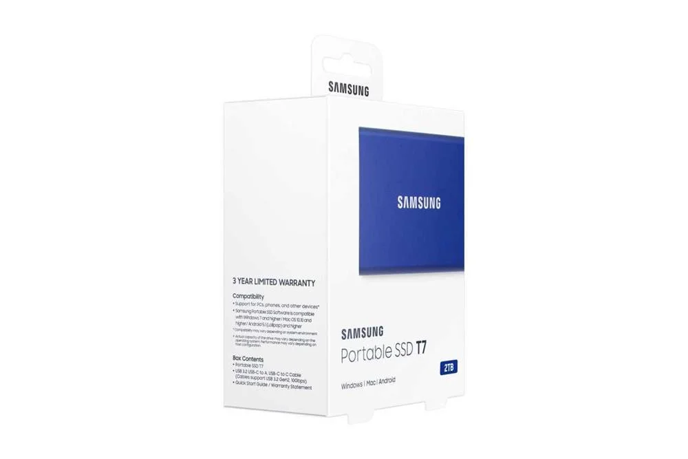 Samsung Portable SSD T7 2000 Gb Blue