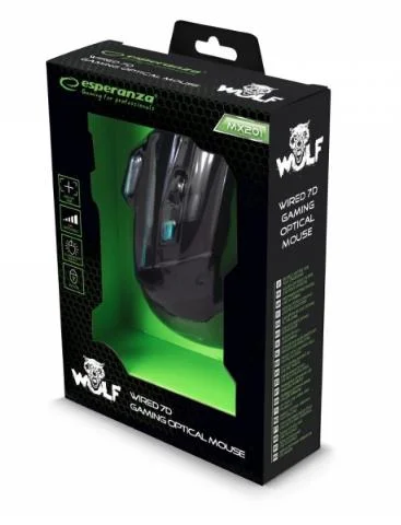Esperanza Wired Mouse For Gamers 7d Opt. Usb Mx201 Wolf Blue