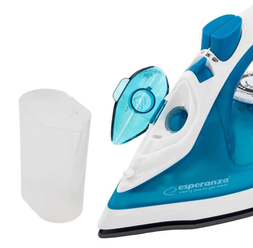 Ferro Engomar Vapor Esperanza 2200w Azul e Branco