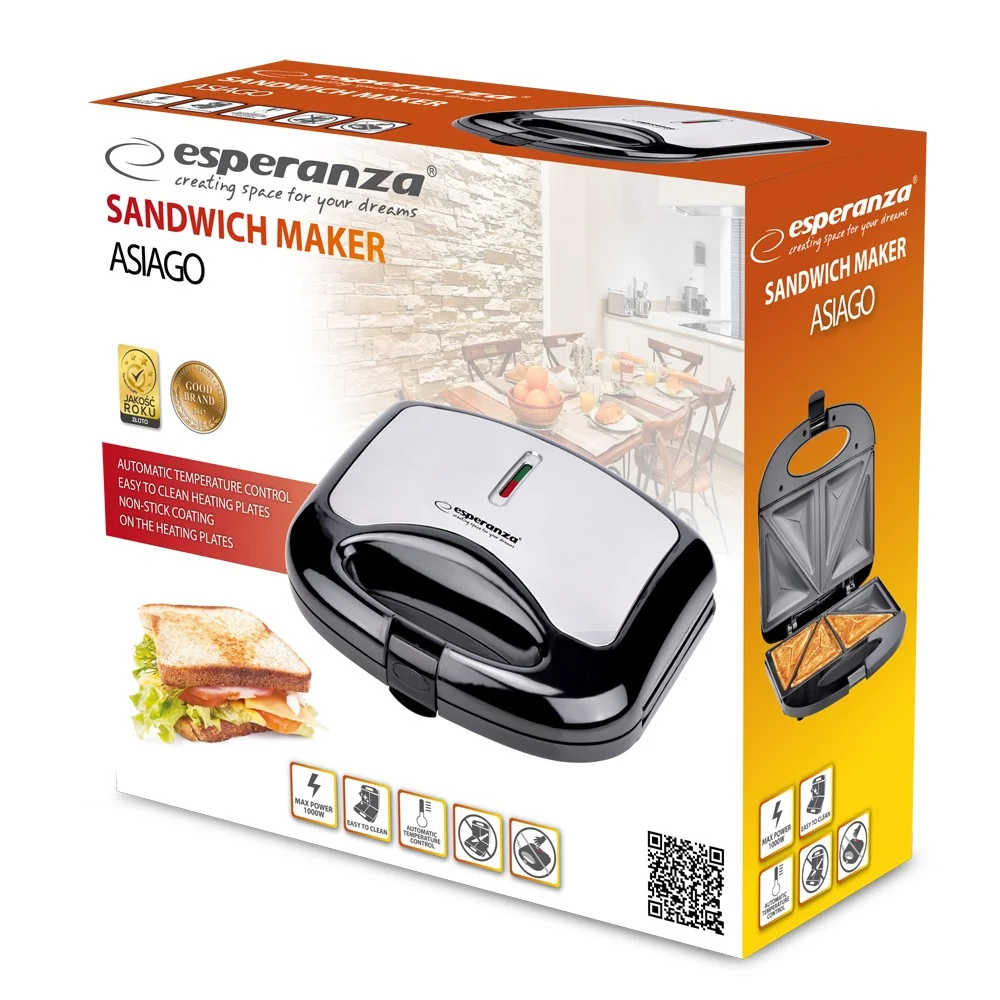 Esperanza Sandwich Maker 1000w Asiago