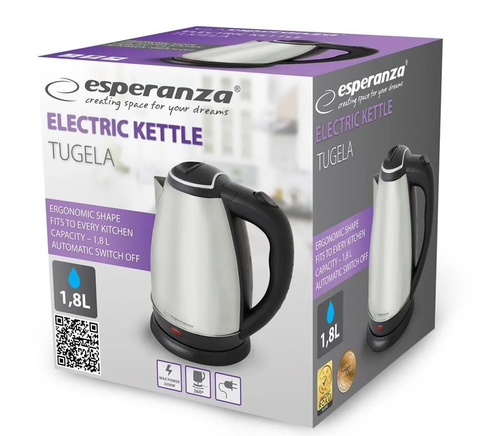 Hervidor Eléctrico Inox 1.8l Esperanza Ekk004