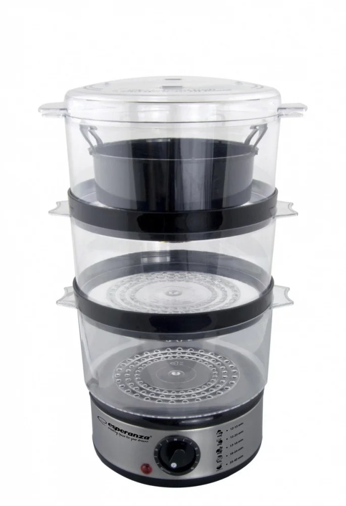 Cozedor a Vapor 3 Recipientes 400w Inox Esperanza