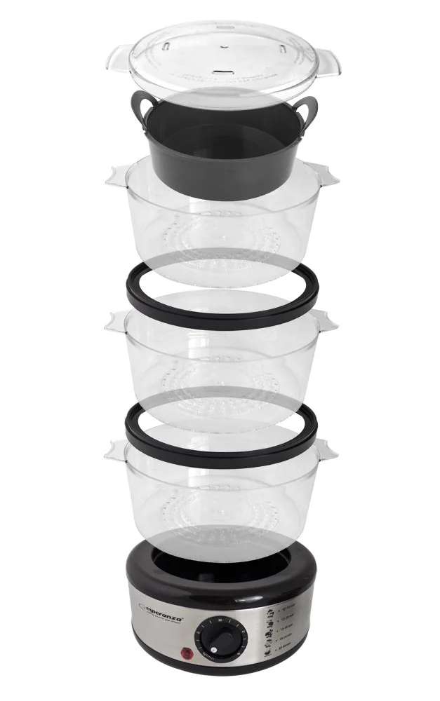 Cozedor a Vapor 3 Recipientes 400w Inox Esperanza