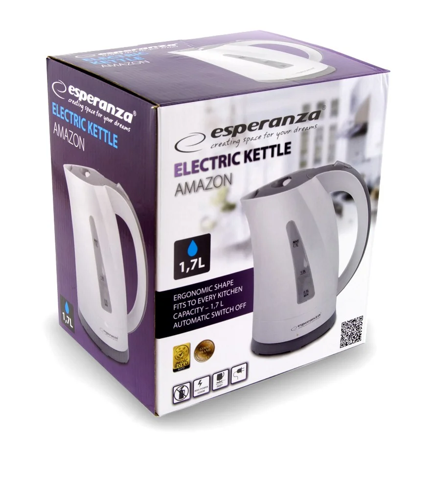 Hervidor Eléctrico 1.7 L Blanco Esperanza Ekk022