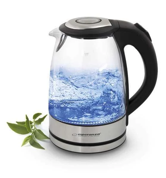 Esperanza Electric Kettle Glass With LED Light Yosemite 1.7 L