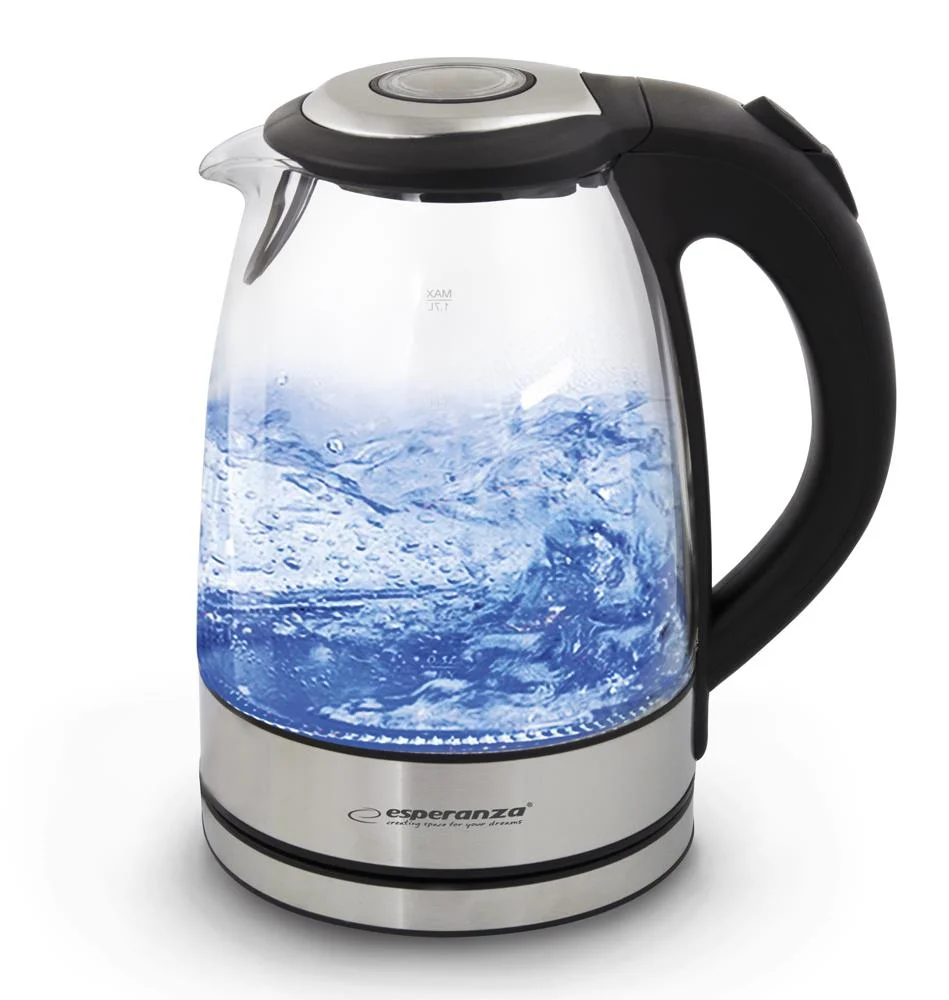 Esperanza Electric Kettle Glass With LED Light Yosemite 1.7 L