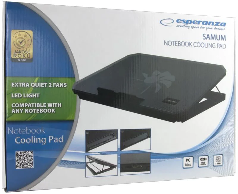Esperanza Notebook Cooling Pad 15.6" Samum