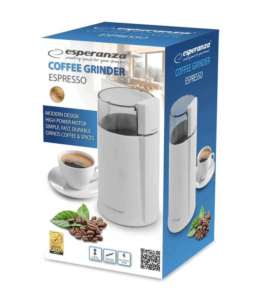 Esperanza Coffee Grinder Espersso White