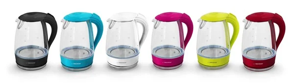Esperanza Electric Kettle Glass With LED Light Salto Angel 1.7 L White