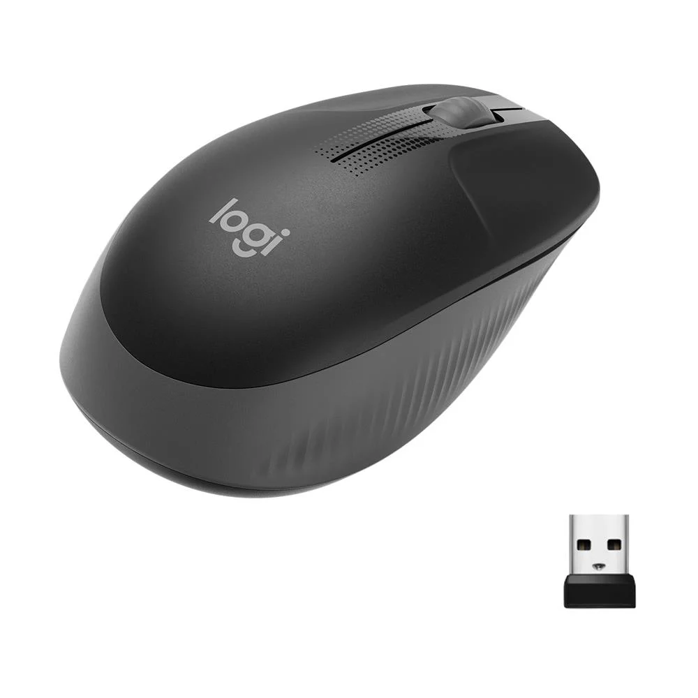 Logitech M190 Full-Size Wireless Mouse Charcoal (910-005905)