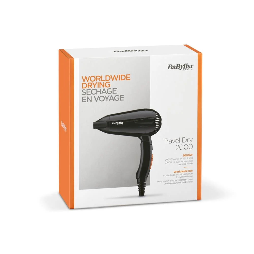 Babyliss  5344e  Travel Dry 2000 2000 W Black