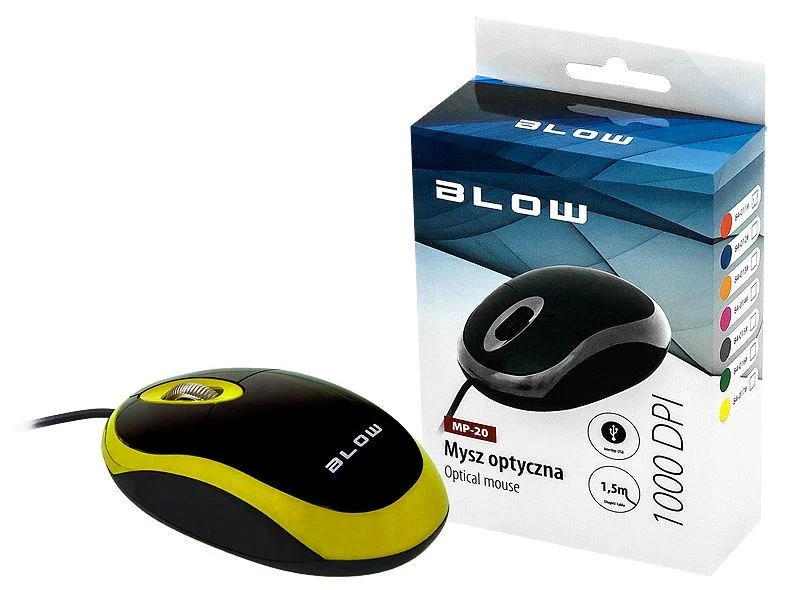 Optical Mouse Blow Mp-20 Usb Yellow