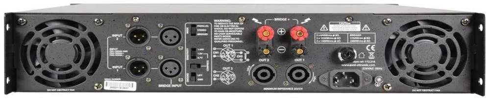 Amplificador 2 X 1050 W A 4 Ohms
