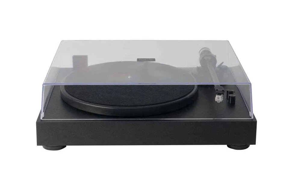 Gira-Discos Hi-Fi Belt Drive. Braço Reto com Elevação e Descida Lentas. Seletor de Saída Phono/Linha