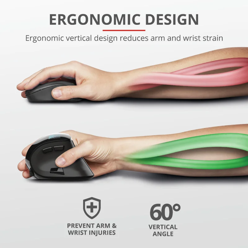 Trust Mouse Voxx Ergonomico Bateria C/ Display Bl.