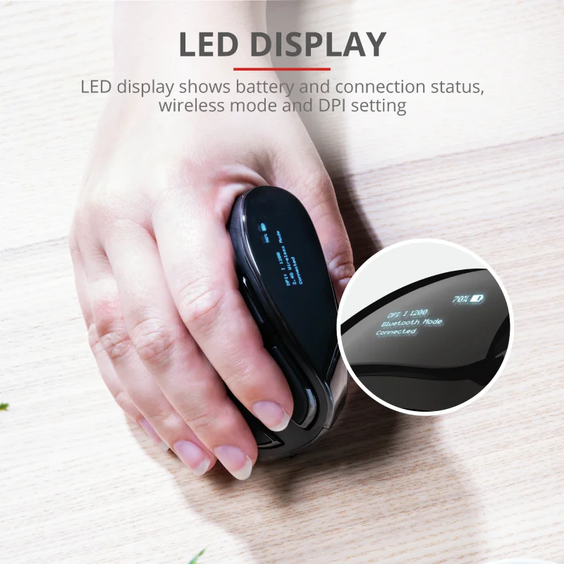 Trust Mouse Voxx Ergonomico Bateria C/ Display Bl.