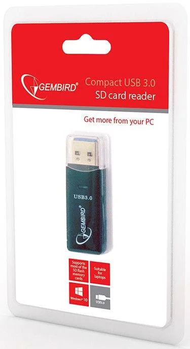 Leitor de Cartões Sd Usb 3.0 Compacto Gembird