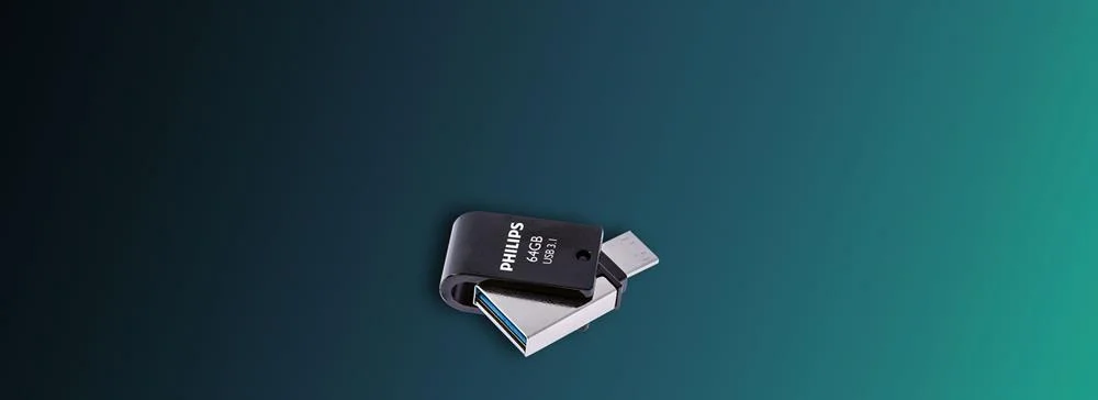 Philips 2 em 1 Preto 64 GB OTG USB C USB.