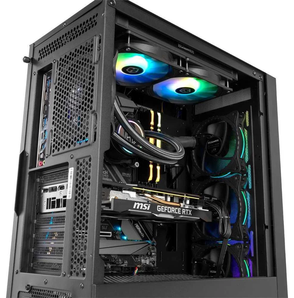 Caixa Semitorre ATX NOX Hummer Blaster LED RGB