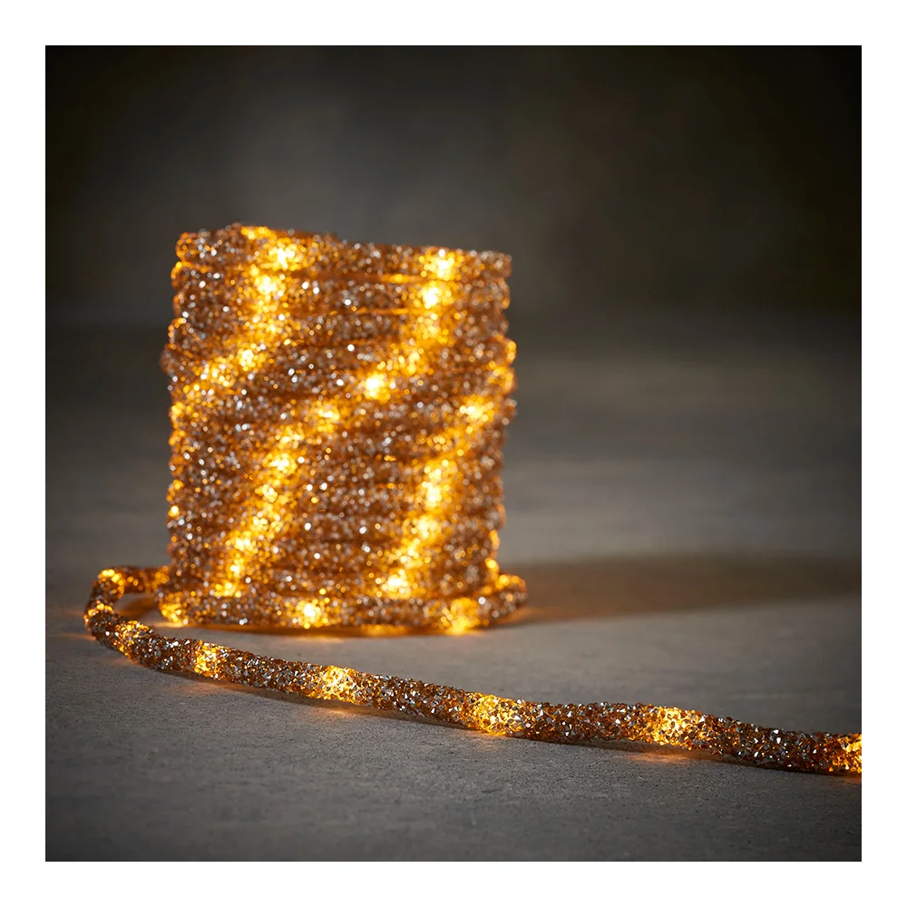 Corda de Juta com 100 Leds. 8 Funções Ip44 5m