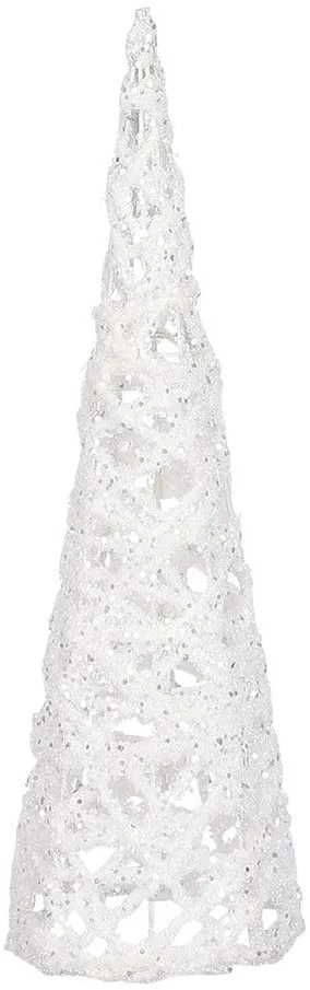 Arvore De Natal Estilo Cone Cor Branco 40x12cm