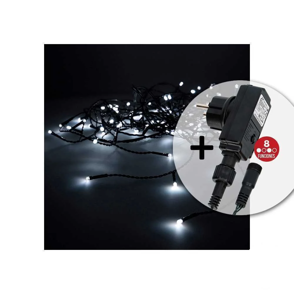 Cortina com Programador Easy-Connect Branco Frio 10 Faixas 100 Leds Ip44 2x1m Edm