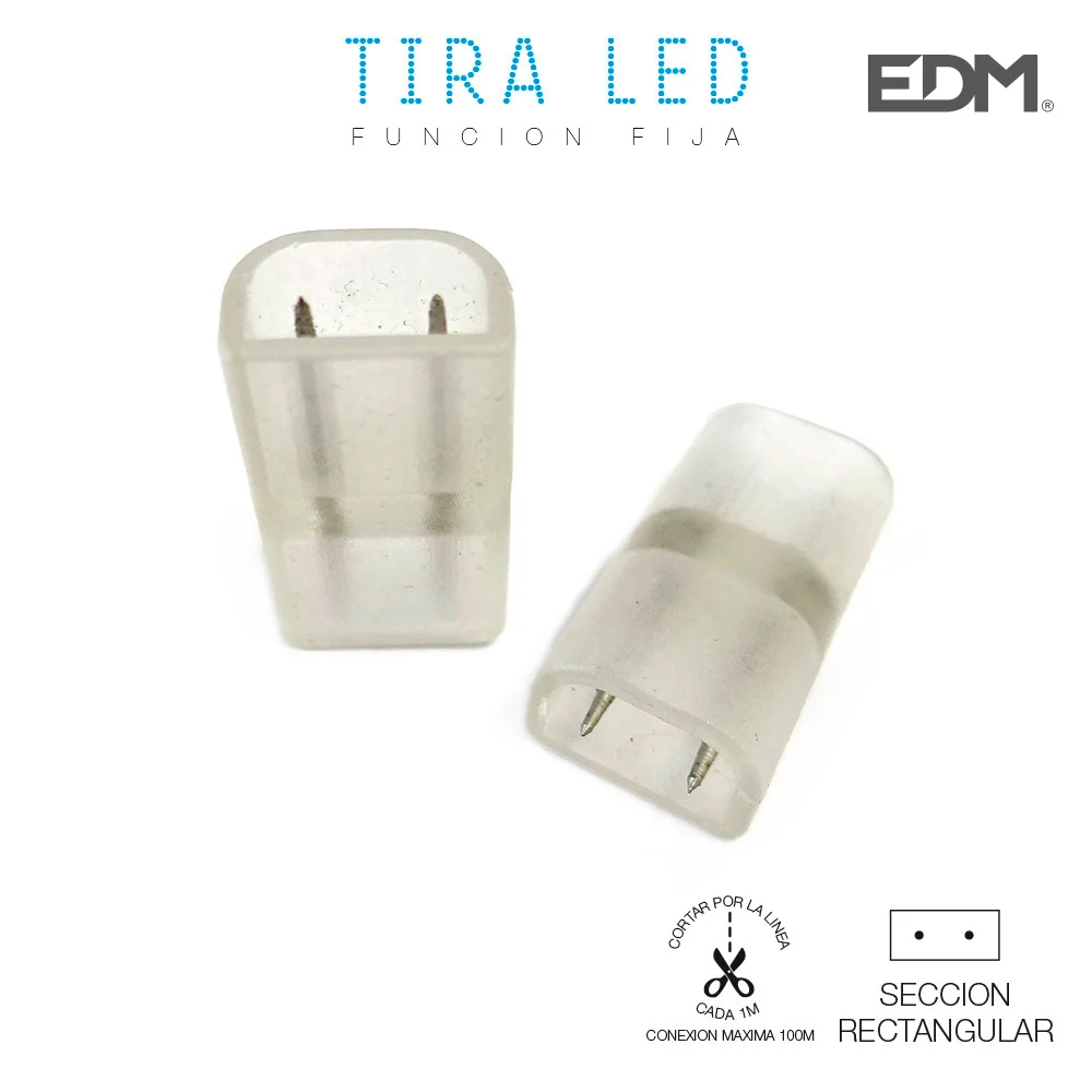 Conector (União) Reto para Duas Tiras LED Edm