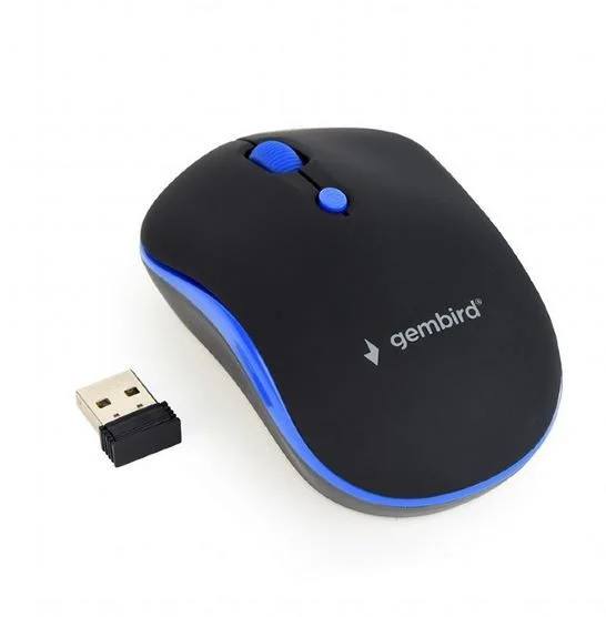 Mouse Usb Optical Wrl Black/Blue Musw-4b-03-B Gem.