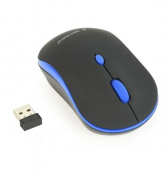 Mouse Usb Optical Wrl Black/Blue Musw-4b-03-B Gem.