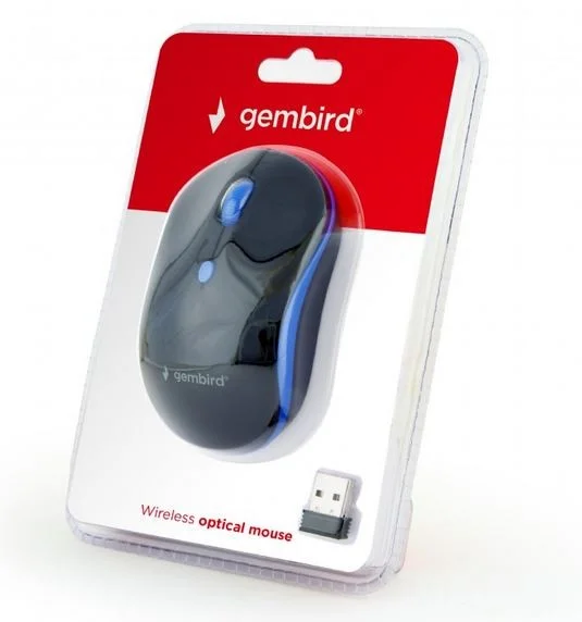 Mouse Usb Optical Wrl Black/Blue Musw-4b-03-B Gem.