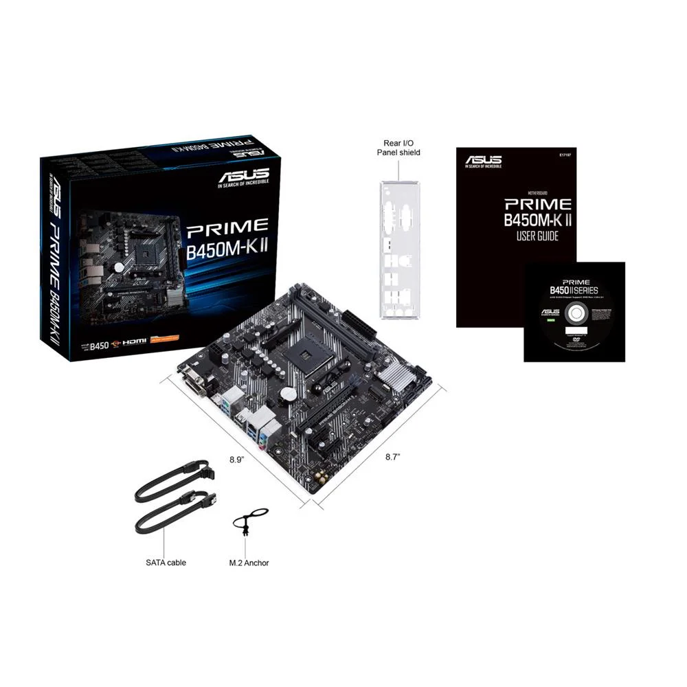 Asus Prime B450m-K Ii Amd B450 Socket Am4  Micro Atx