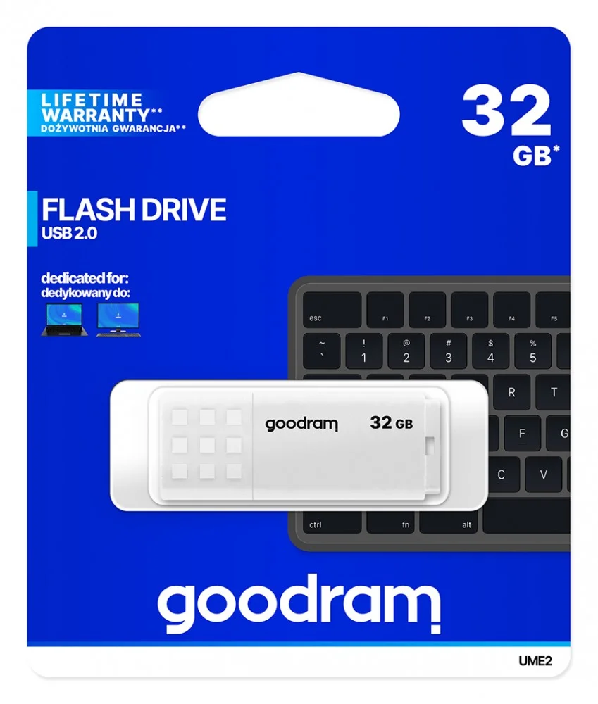Goodram Usb Flash Drive Ume2 32 Gb Usb Type-A 2.0 White