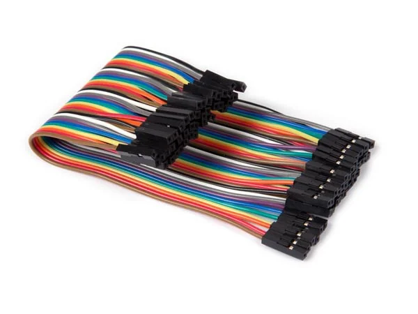 Fio Jumper Fêmea-Fêmea 40 Pinos 15 Cm (Cabo Plano)