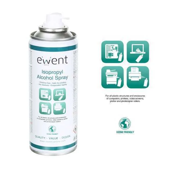 Ewent Ew5611 Kit de Limpieza para Computadora Espray para Limpieza de Equipos Universal 400 Ml