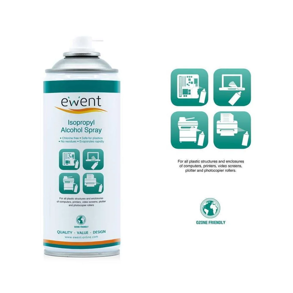 Ewent Ew5611 Kit de Limpieza para Computadora Espray para Limpieza de Equipos Universal 400 Ml