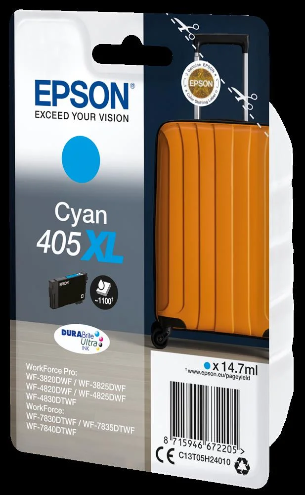 Tinteiro Epson 405 Ciano Xl - Wf-3820/3825/4820/4825/4830/7830/7835/7840