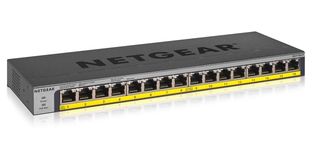 Netgear Switch 16x Ge Gs116lp-100eus Unmanaged