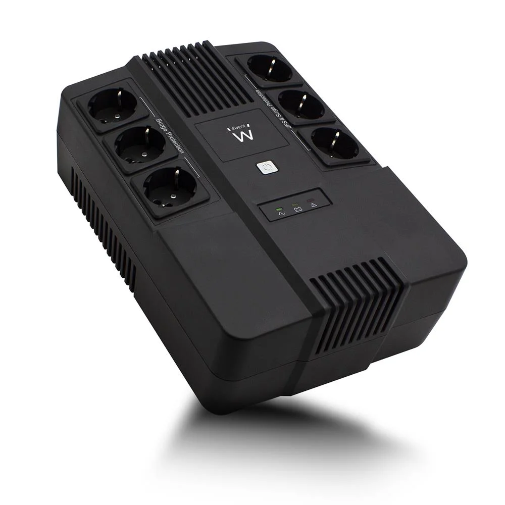 Ewent Ups 600va Line Interactive Avr 6 X Cee7/3 Port