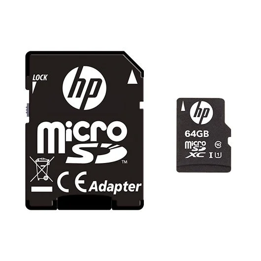 Cartão de Memória Micro Sd com Adaptador Hp Sdu64gbxc10hp-Ef 64gb 